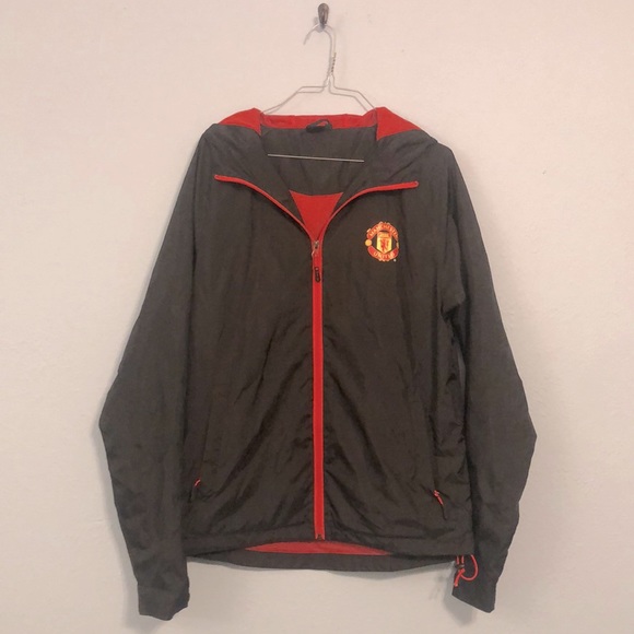Manchester United Football Club Size S Official Soccer Raincoat Windbreaker Coat - Picture 1 of 13